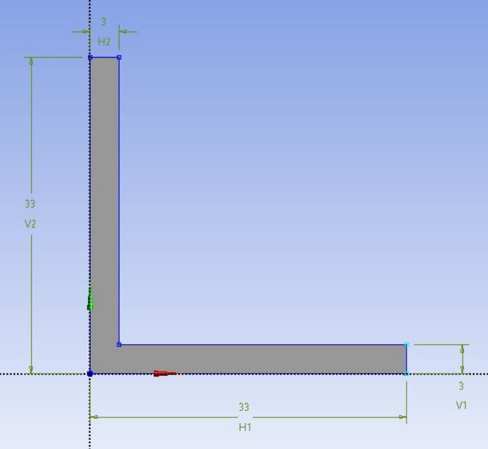 L-Bracket without rib sketch